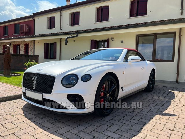 Rental Bentley Continental GTC W12 Number 1 White in Le Dramont