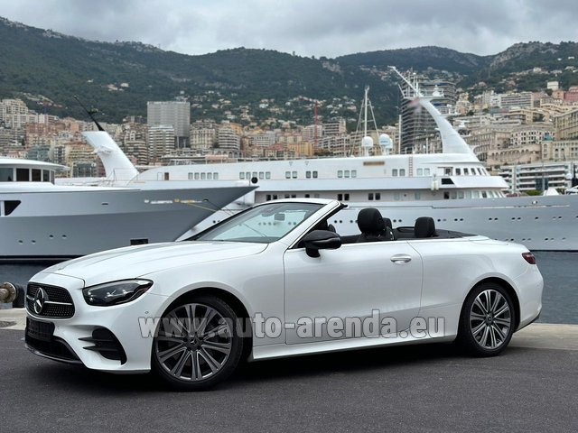 Rental Mercedes-Benz E 200 Convertible AMG equipment in Roquebrune – Cap-Martin