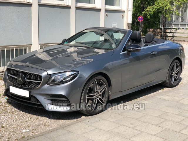 Rental Mercedes-Benz E 450 Cabriolet AMG equipment in the Nice airport