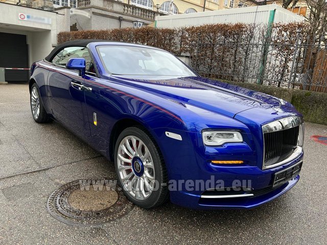 Rental Rolls-Royce Dawn (blue) in Monaco